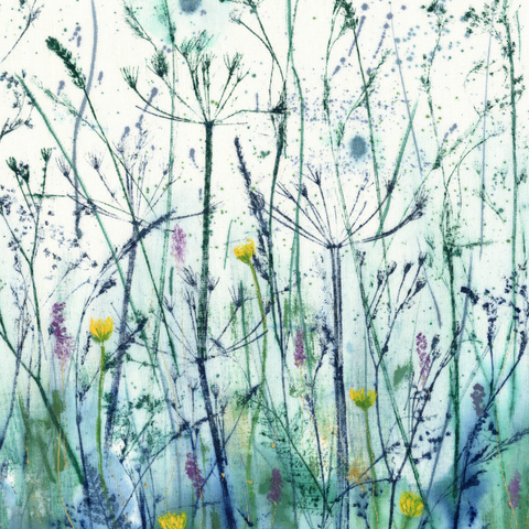 Rainy Meadow Art Greetings Card