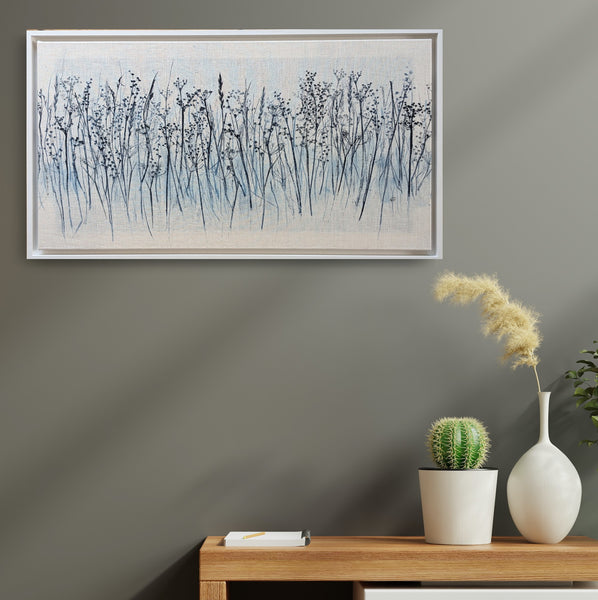 Blue Marsh Meadow Original Artwork on Irish Linen