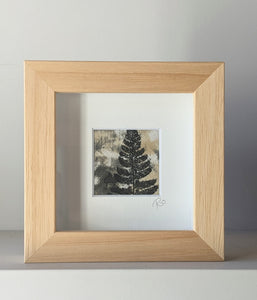 Fern and Oak Gall Irish Linen Mini Artwork