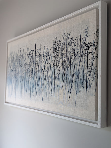 Blue Marsh Meadow Original Artwork on Irish Linen