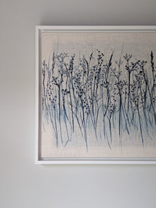 Blue Marsh Meadow Original Artwork on Irish Linen