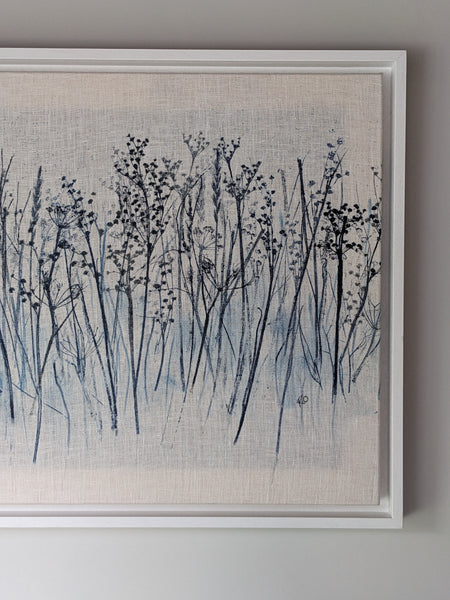 Blue Marsh Meadow Original Artwork on Irish Linen