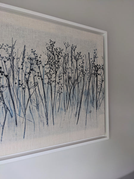 Blue Marsh Meadow Original Artwork on Irish Linen