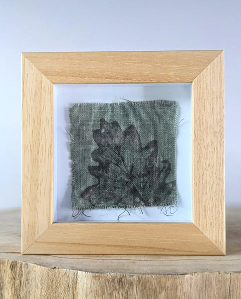 Oak Leaf Irish Linen Mini Artwork