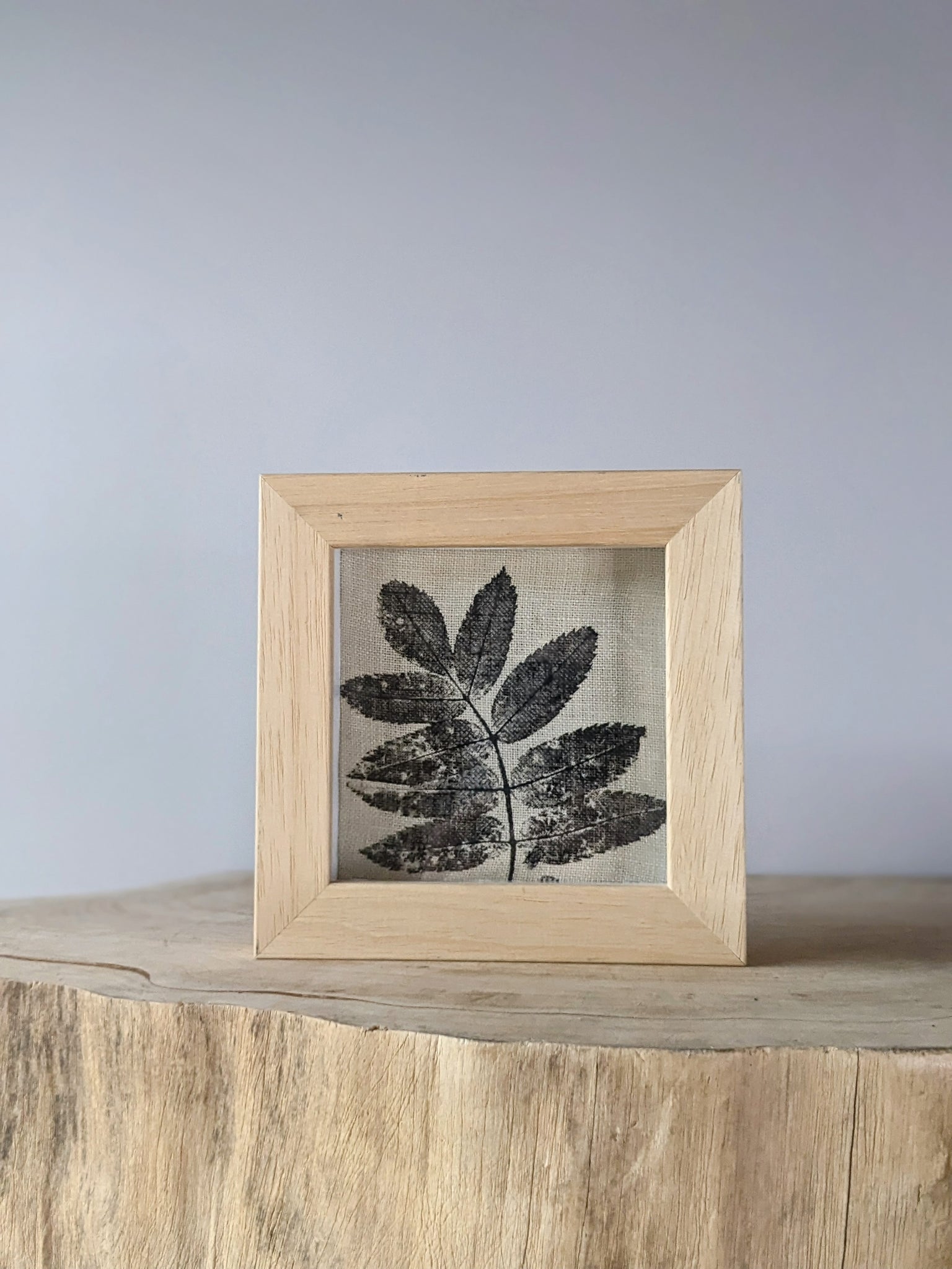 Rowan Leaf Irish Linen Mini Artwork