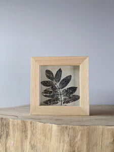 Rowan Leaf Irish Linen Mini Artwork