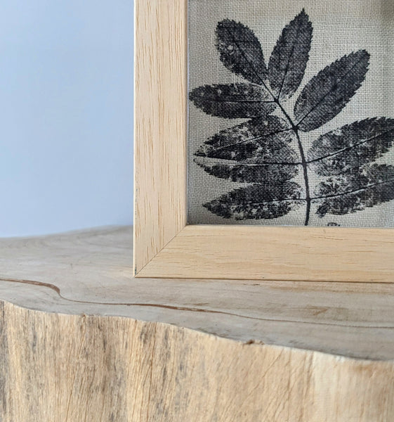 Rowan Leaf Irish Linen Mini Artwork