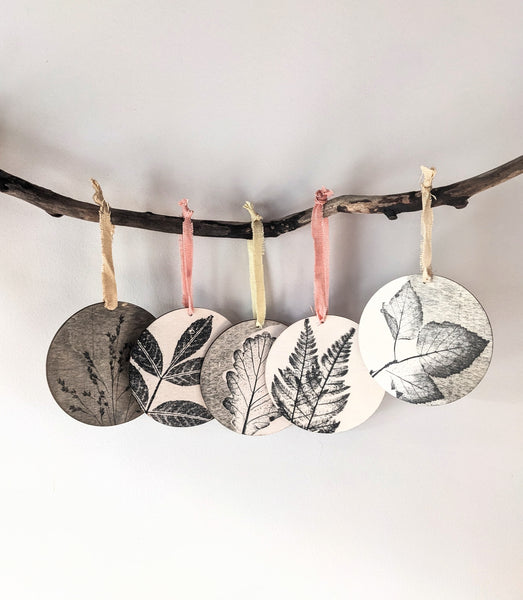 Woodland Nature Print Decorations