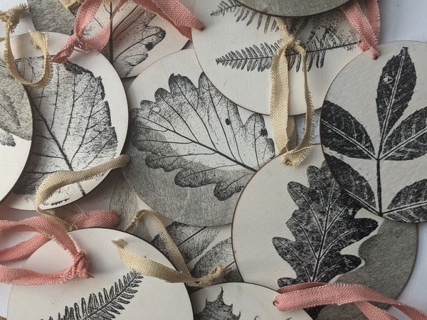 Woodland Nature Print Decorations