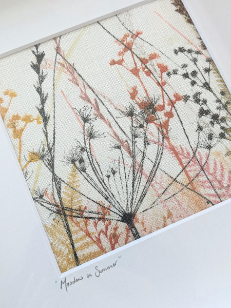 Meadow in Summer Original Artwork on Irish Linen