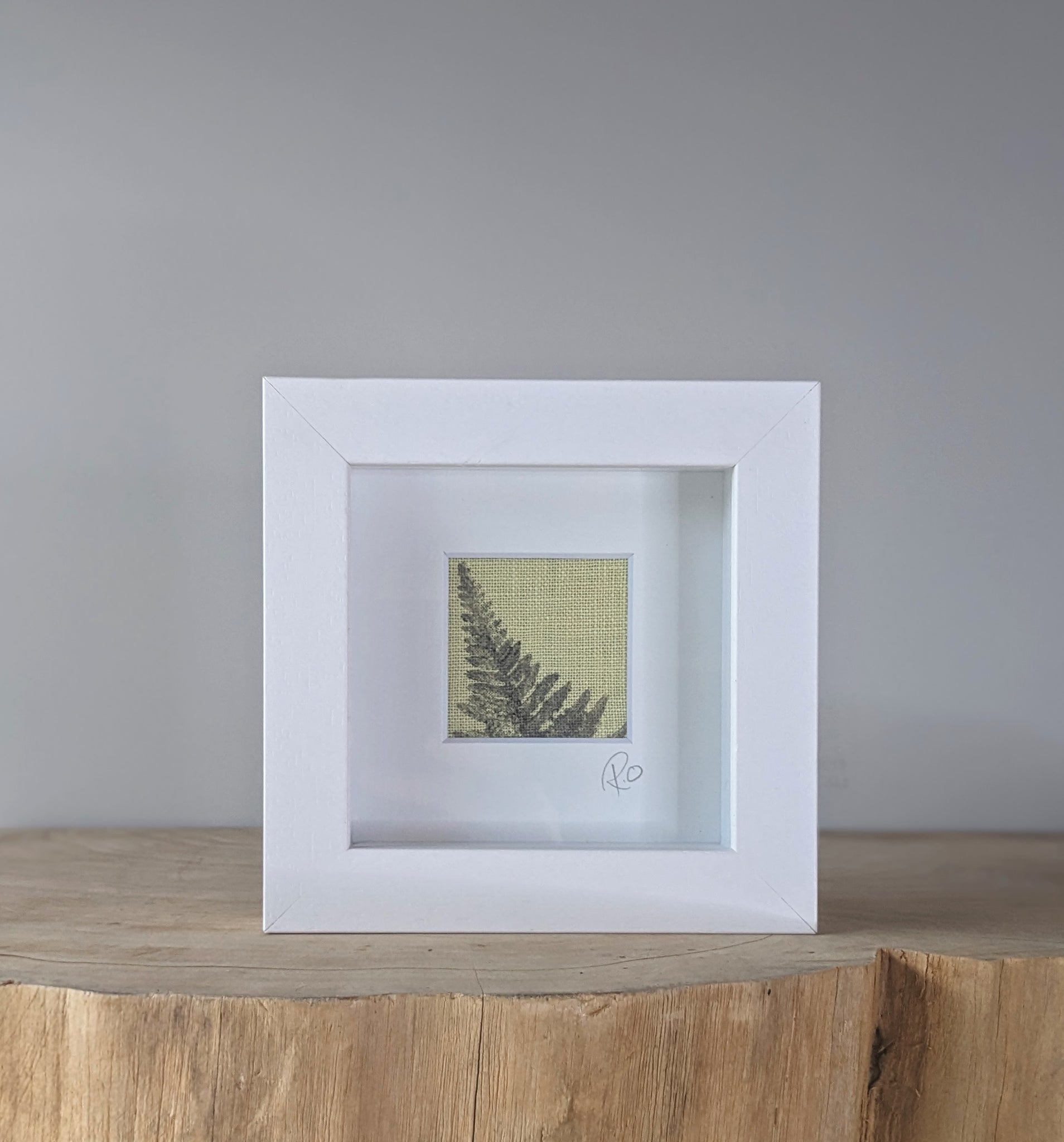 Fern Irish Linen Mini Artwork