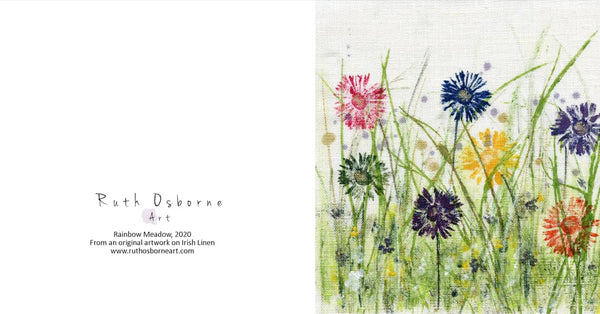 Rainbow Meadow Art Greetings Card