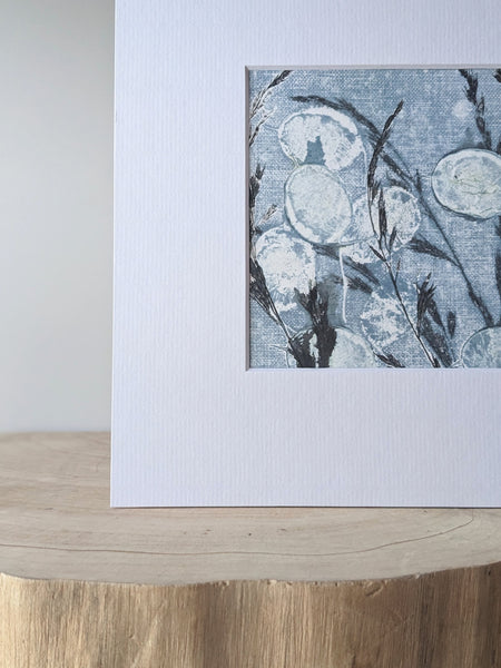 Honesty Seeds Monoprint on Fabriano Paper