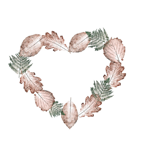 Wild Woodland Heart Art Greetings Card