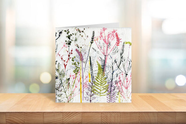 Vibrant Garden Art Greetings Card
